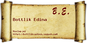 Bottlik Edina névjegykártya