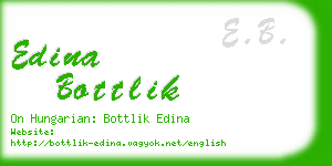 edina bottlik business card